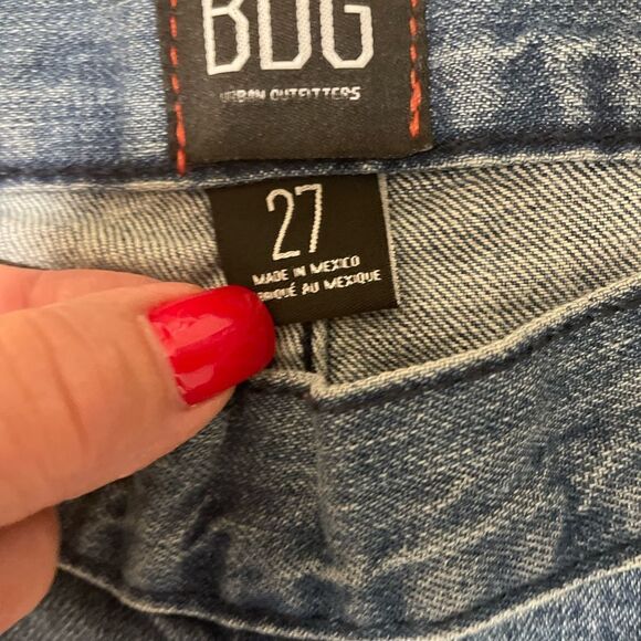 BDG Urban Outfitters Flared Leg Jeans Womens Size 27 Side Zip - Picture 7 of 8